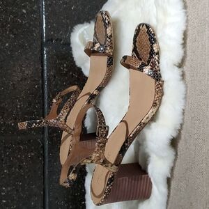 MADEWELL ANIMAL PRINT SANDALS WITH HEELS SIZE 10